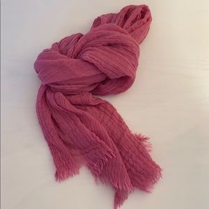 Never Worn Pink Super Soft Frayed Scarf